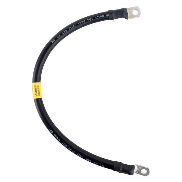 AWG No 2/0 Black Battery Interconnect Cable 18 with 3/8 Lugs